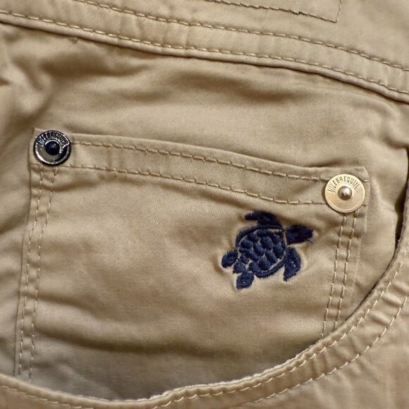 BNWT Vilebrequin Tan & cream men's designer Bermuda shorts 36" - Picture 4 of 9